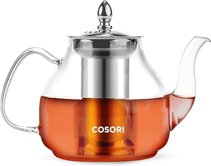 COSORI Glass Tea Kettle, Tea Pot with Removable Infusers for Loose Tea, Teapot for Stovetop, 1000... | Amazon (US)
