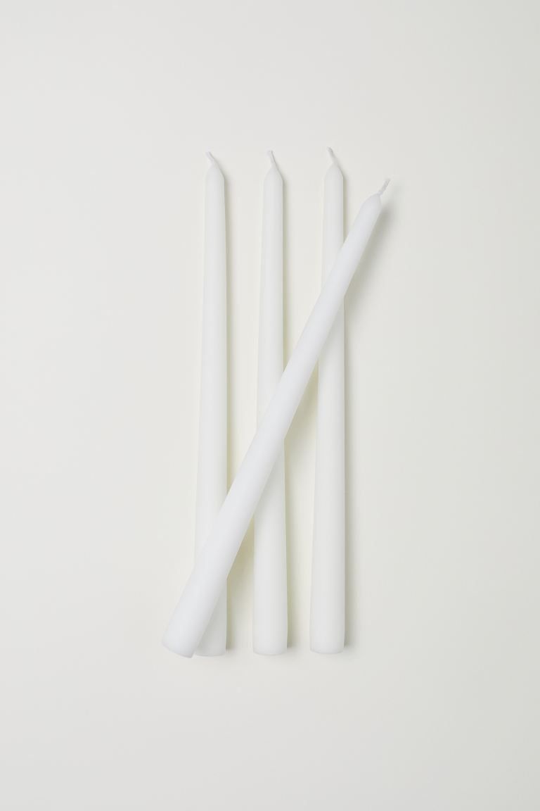 4-pack Tapered Candles | H&M (US + CA)
