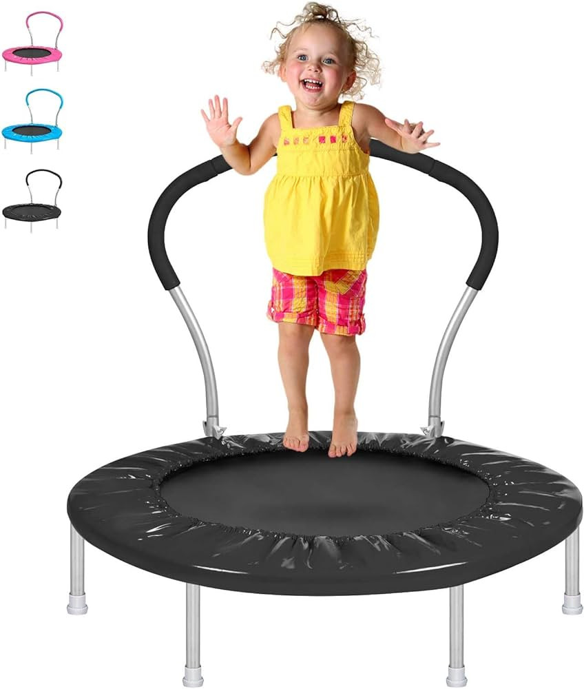36Inch Kids Trampoline for Toddlers with Handle, Indoor Mini Trampoline for Kids, Small Rebounder... | Amazon (US)