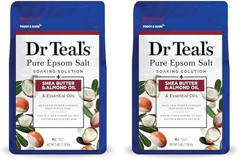 Dr Teal's Salt Soak with Pure Epsom Salt, Shea Butter & Almond, 3 lbs (Pack of 2) | Amazon (US)