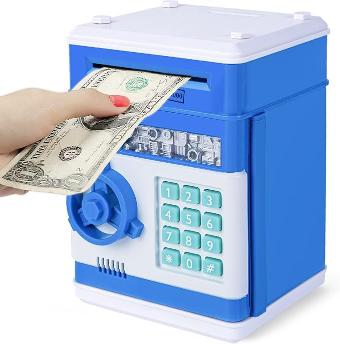 Refasy Piggy Bank Cash Coin Can ATM Bank Electronic Coin Money Bank for Kids-Hot Gift | Amazon (US)