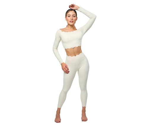 Zenbody Sculpting Workout Set for Women – Gold Rutilate White Set – M – High Compression Stylish Gym Sets for Training & Post-Surgery Support | Amazon (US)