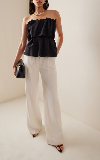Ruffled Stretch-Crepe Strapless Top | Moda Operandi (Global)