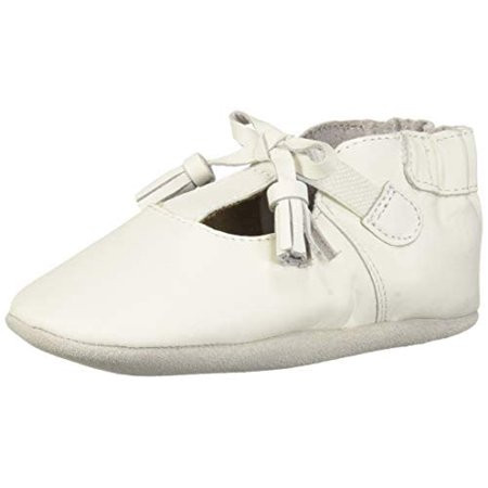 Robeez Baby-Girl s Mary Jane Soft Soles Crib Shoe White 0-6 Months | Walmart (US)