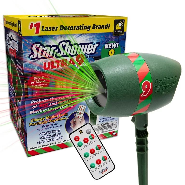 Star Shower Ultra 9 AS-SEEN-ON-TV, New 2023 Model w/ 9 Unique Light Patterns with Remote | Walmart (US)