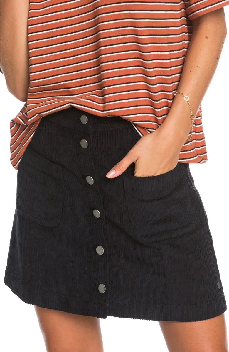 Warning Sign Corduroy Miniskirt | Nordstrom