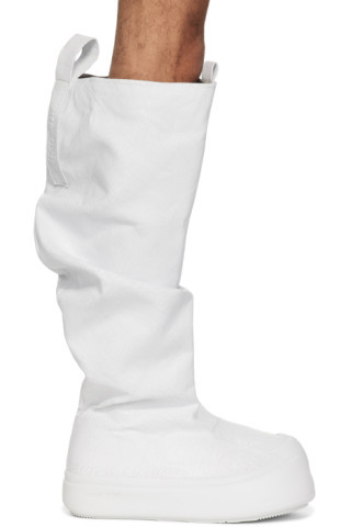 White Fisherman Boots | SSENSE