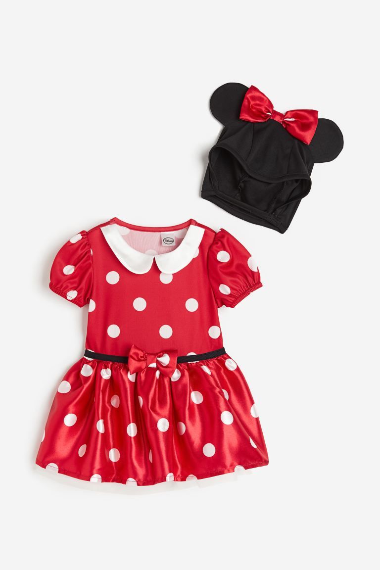 2-piece Minnie Mouse Dress Set - Red/Minnie Mouse - Kids | H&M US | H&M (US + CA)