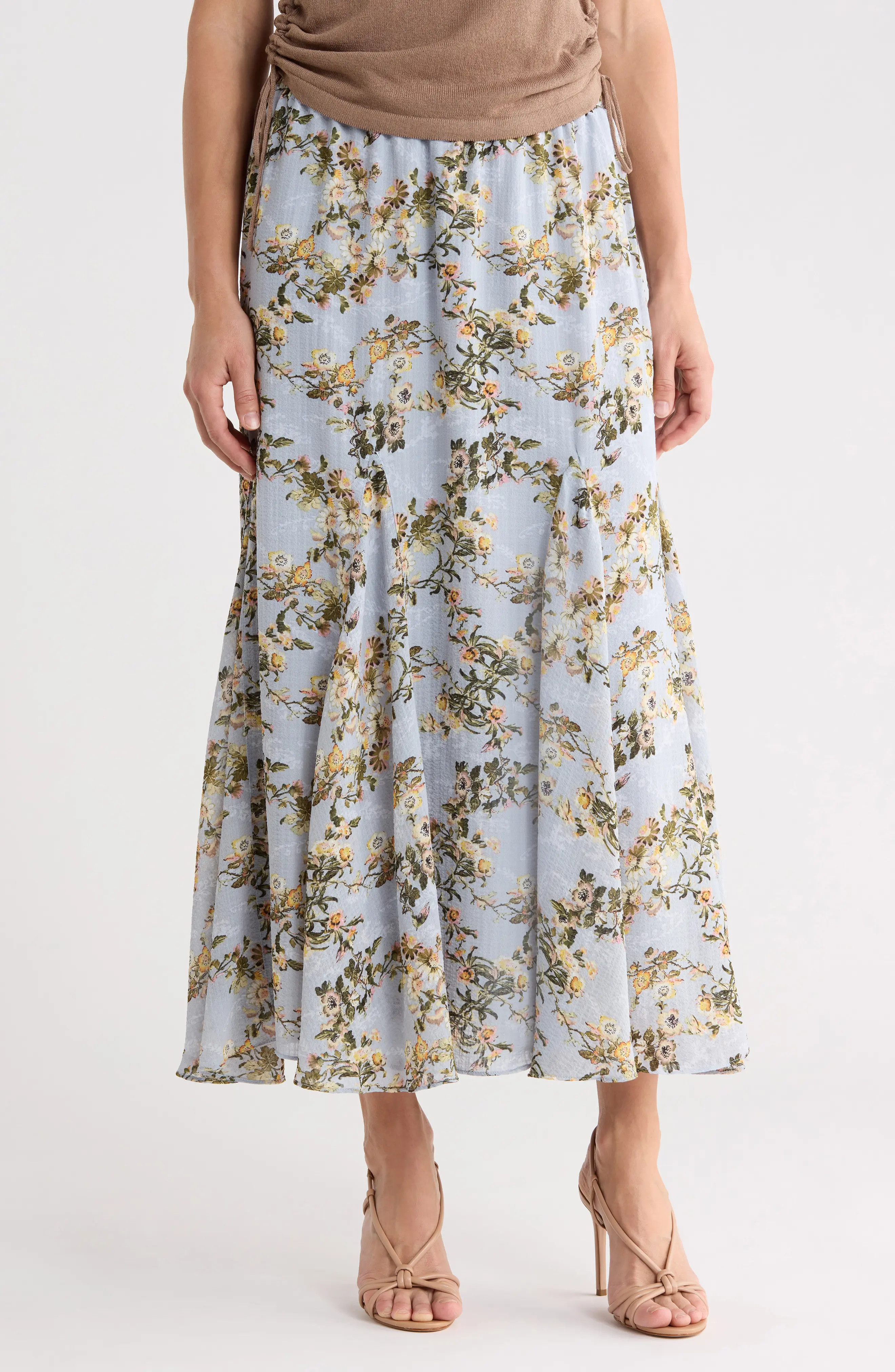 Floral Georgette Godet Maxi Skirt (Women) | Nordstromrack | Nordstrom Rack