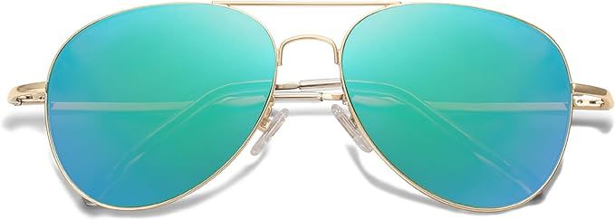 SOJOS Classic Aviator Sunglasses for Women Men Mirrored UV400 Lens Vintage Metal Frame SJ1030 | Amazon (US)