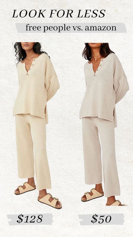 Amazon look for less 🤩 this free people sweater set dupe is so good and only $50 🙌🏼

Amazon fashion; amazon finds; free people; free people dupe; neutral sweater set 

#LTKunder100 #LTKstyletip