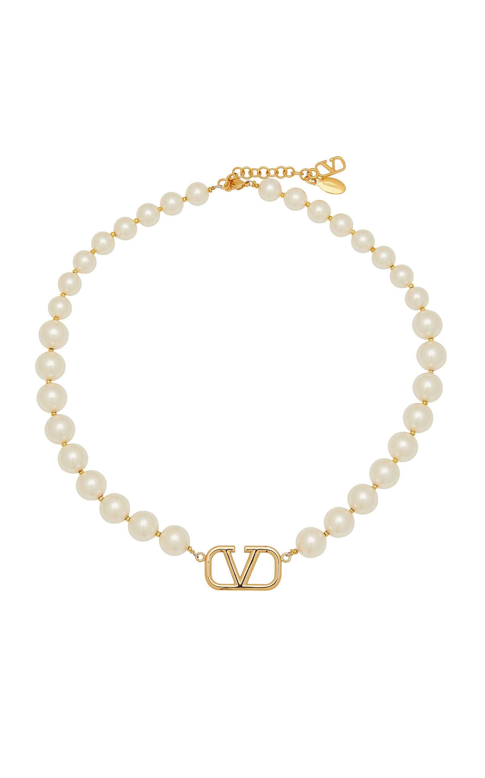 Valentino Garavani Pearl VLogo Necklace | Moda Operandi (Global)