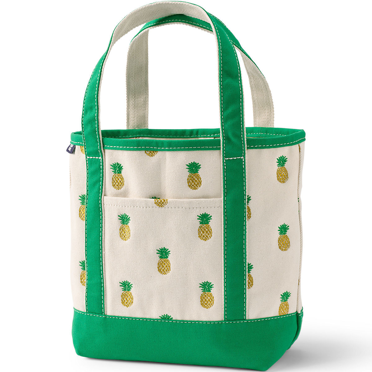 Medium Embroidered 5 Pocket Open Top Canvas Tote Bag | Lands' End (US)