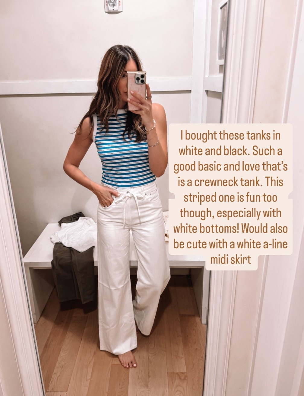 Small in top, 26 in jeans