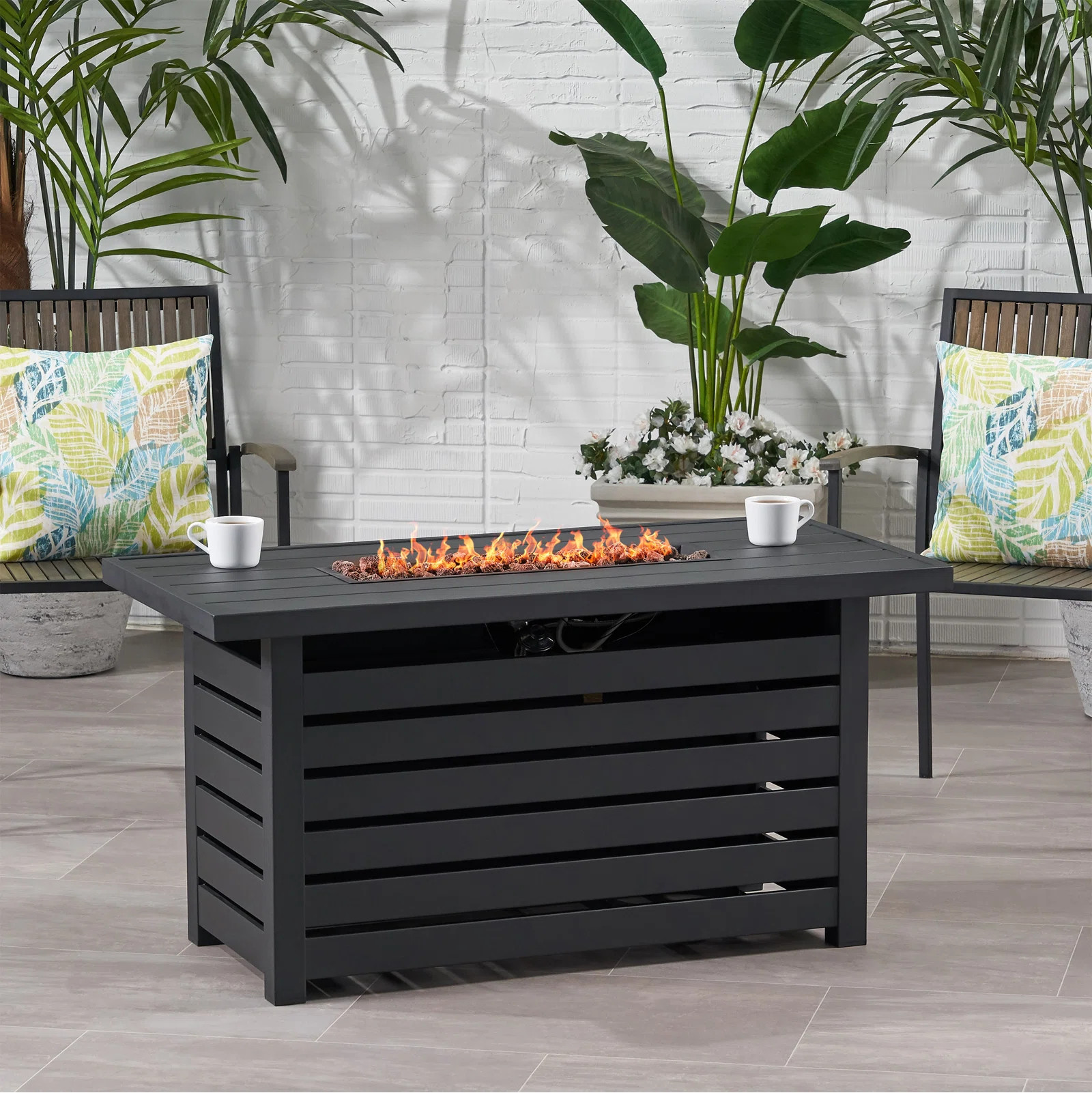 Freeport Park® Fernon Iron Propane Fire Pit & Reviews | Wayfair | Wayfair North America