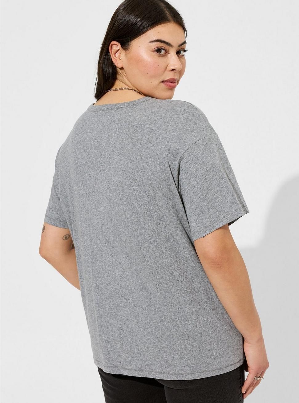 Relaxed Vintage Cotton Jersey Crew Neck Pocket Tee | Torrid (US & Canada)
