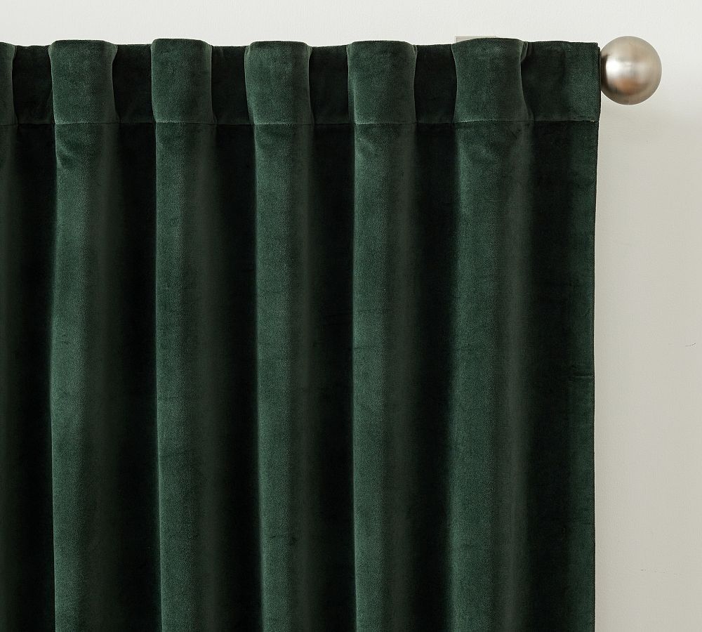 Velvet Twill Blackout Curtain | Pottery Barn (US)