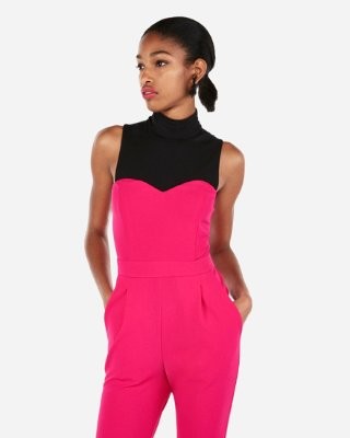 strapless sweetheart neck jumpsuit | Express