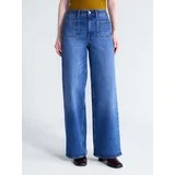 Free Assembly Women's and Women's Plus The Larchmont High Rise Patch Pocket Jeans, 32" Inseam, Si... | Walmart (US)