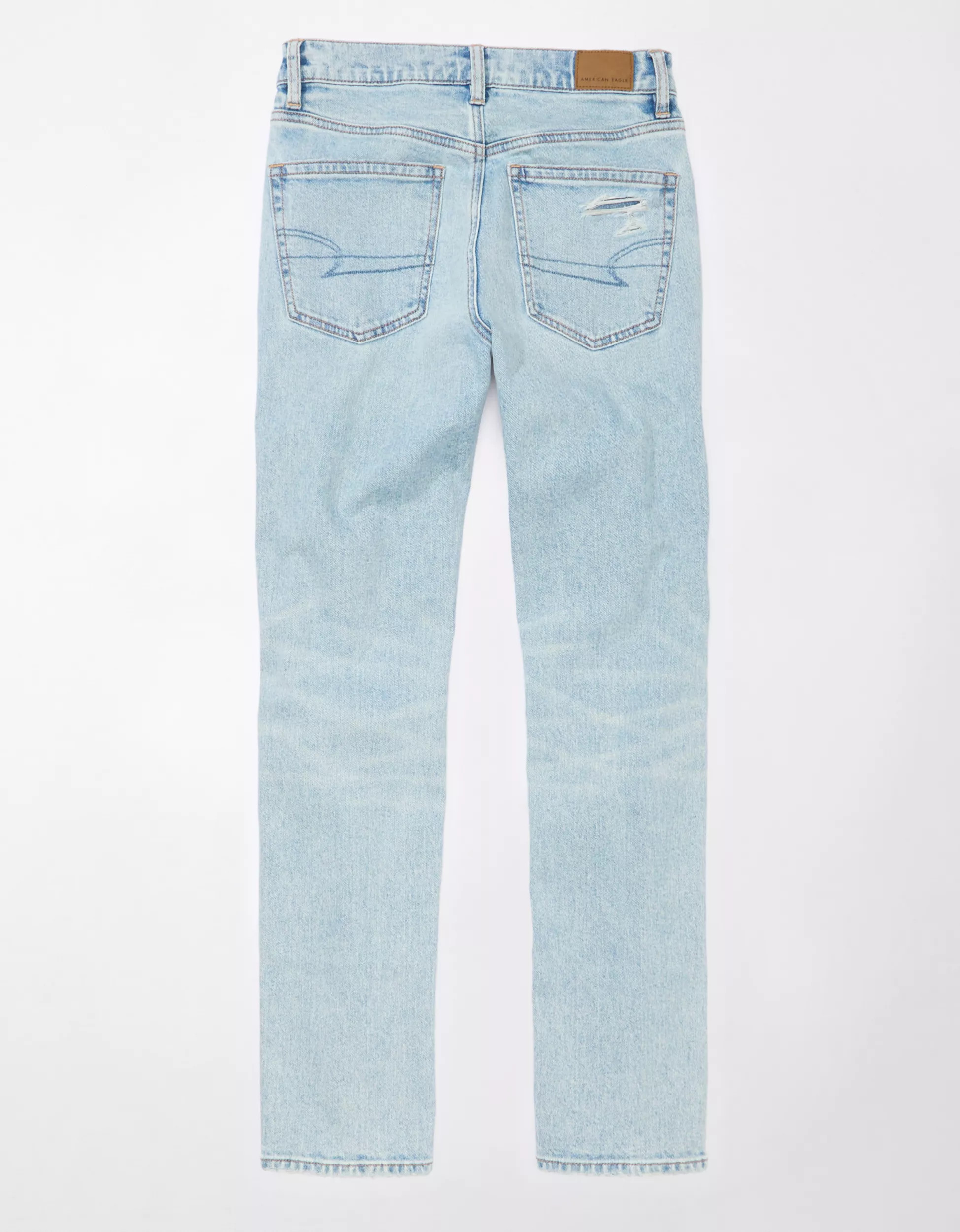 AE Stretch Super High-Waisted Ripped Ankle Straight Jean | American Eagle Outfitters (US & CA)