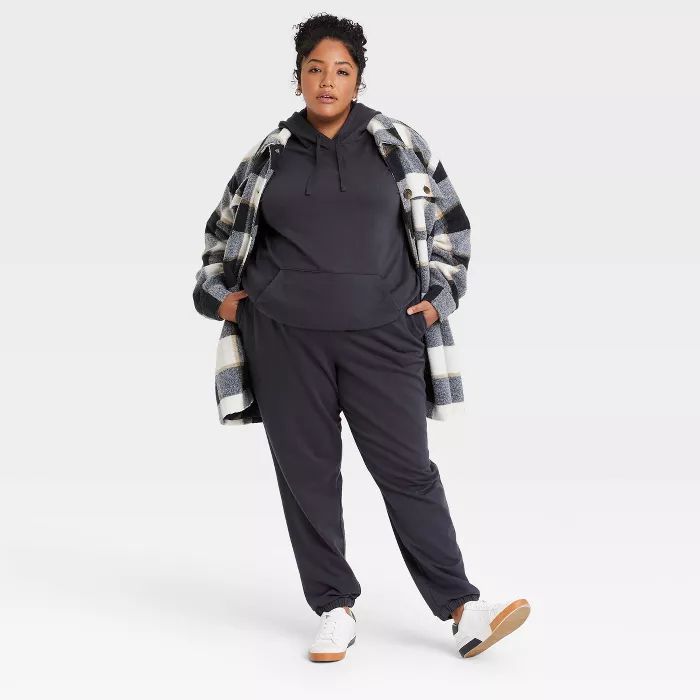 Women's Plus Size Fleece Lounge Jogger Pants - Ava & Viv™ | Target