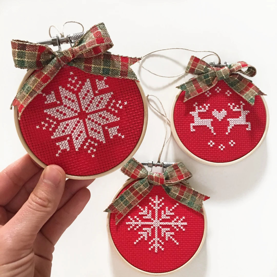 Cross Stitch Christmas Ornament Pattern Digital Download Pdf - Etsy | Etsy (US)