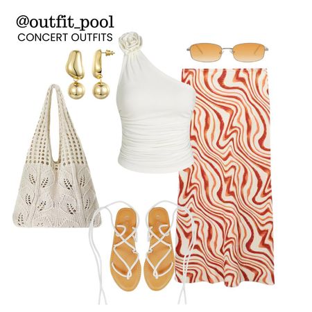 Concert outfit, festival outfit, one shoulder top, orange skirt, boohoo bag, boohoo outfit, Coachella outfit

#LTKstyletip #LTKFestival #LTKtravel