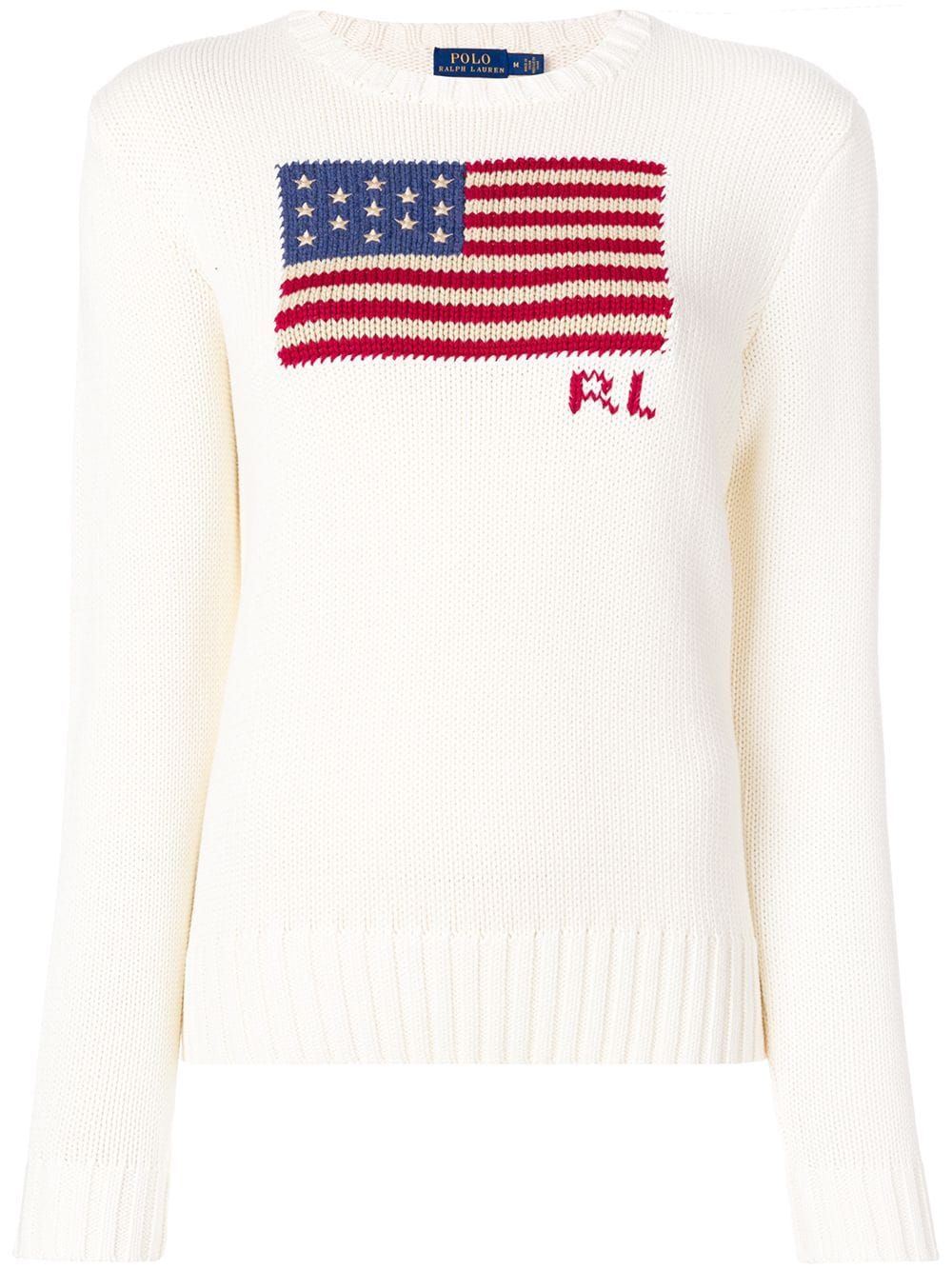 Polo Ralph Lauren American Flag jumper - Neutrals | FarFetch US