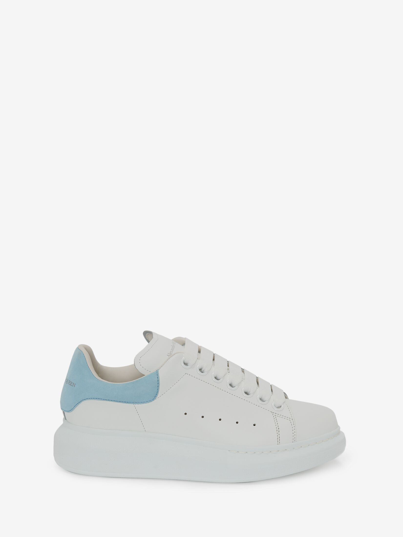 Women's Oversized Sneaker in White/powder Blue | Alexander McQueen