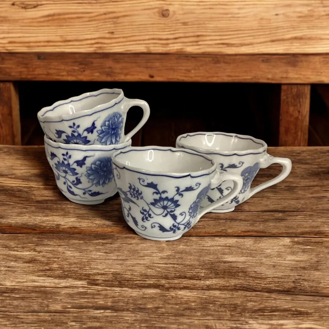 Vintage Blue Danube Blue Onion Coffee/tea Cups, Blue Willow, Delft Blue, Blue and White Floral Po... | Etsy (US)