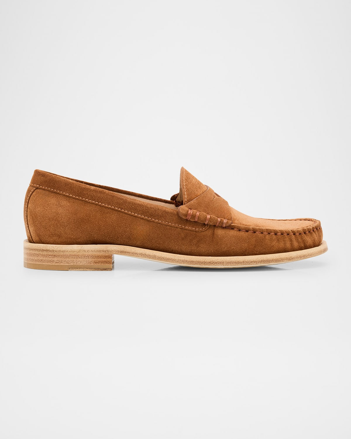 Lottie Suede Penny Loafers | Neiman Marcus