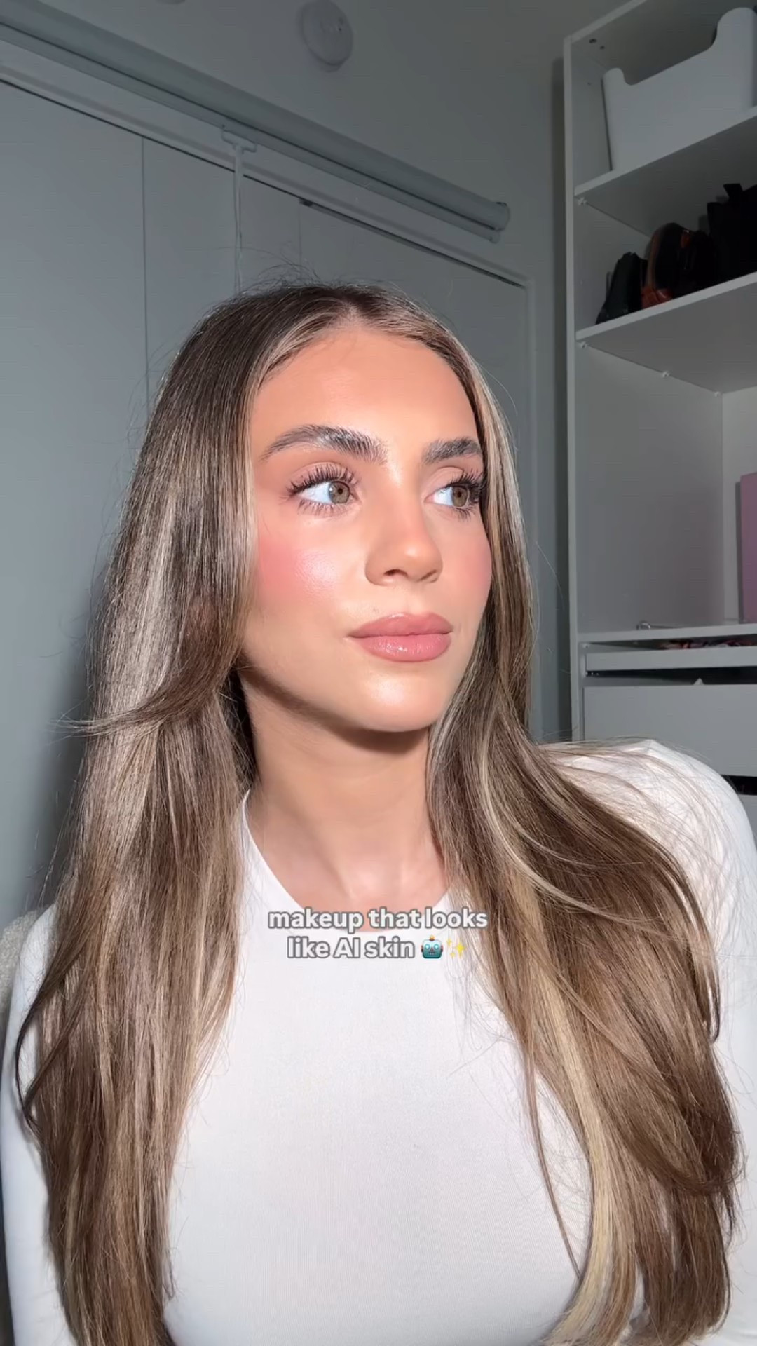 AI skin makeup tutorial 🤖🌐

creds to @sydneyschiffer for describing exactly what this foundation does ✨

- @anastasiabeverlyhills impeccable second skin foundation (2N)
- @westmanatelier face trace contour stick (truffle)
- @kosas revealer extra bright (illusion)
- @merit minimalist complexion stick (ochre)
- @patricktabeauty crème + powder blush duo (not too much)
- @charlottetilbury airbrush flawless pressed powder (fair)
- @maccosmeticsusa lip liner (cool spice)
- @maccosmetics  M·A·Cximal Silky Matte Lipstick (yash) 
- @guccibeauty le magnetisme volumizing Mascara
- @caudalie beauty elixir face mist

brushes:
- @leonebeauty No2 foundation brush
- @leonebeauty No3 angled sculpting brush
- @leonebeauty No14 concealer brush
- @patricktabeauty dual ended precision blush brush
- @tower28beauty mini puff

#aiskin #smoothfoundation #smoothmakeup #makeuptutorial #howtodomakeup #makeupvideo #beautyvideo #makeupreel #beautyreel #womenwholovemakeup #makeupobsessed #noncakeymakeup #bestfoundation #anastasiabeverlyhills #meritbeauty #sephoramakeup #highendmakeup #westmanatelier #caudalie #flawlessmakeup #makeuptips #trendingsound #satisfyingmakeup #closeupmakeup #glowyskin #glowyskinmakeup

#LTKBeauty #LTKdayinmylife #LTKgrwm
