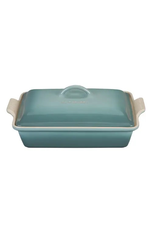 Le Creuset 4-Quart Rectangular Stoneware Casserole with Lid in Sea Salt at Nordstrom | Nordstrom