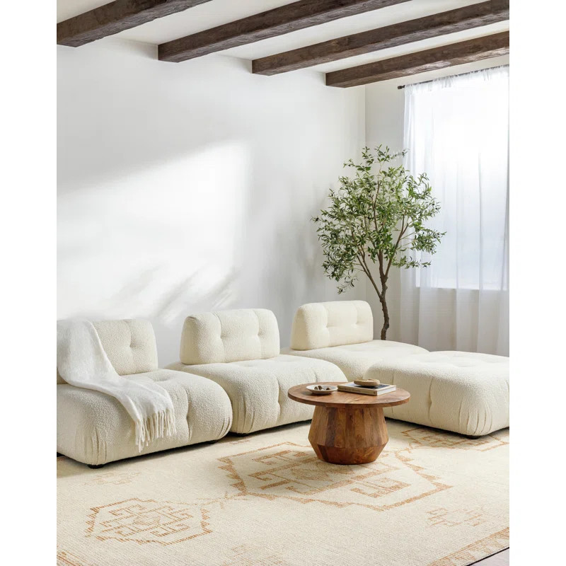 Becki Owens x Livabliss Solana Vintage Gold/Ivory Area Rug | Wayfair North America