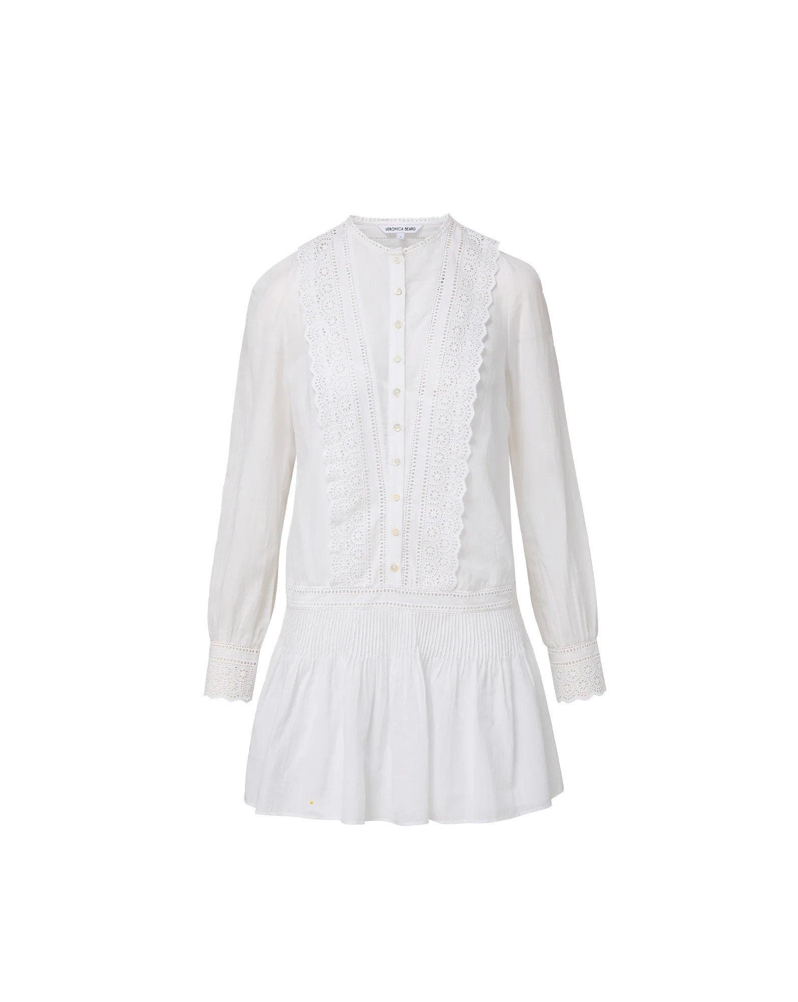 Marguerite Eyelet Mini Dress in White | Veronica Beard | Veronica Beard