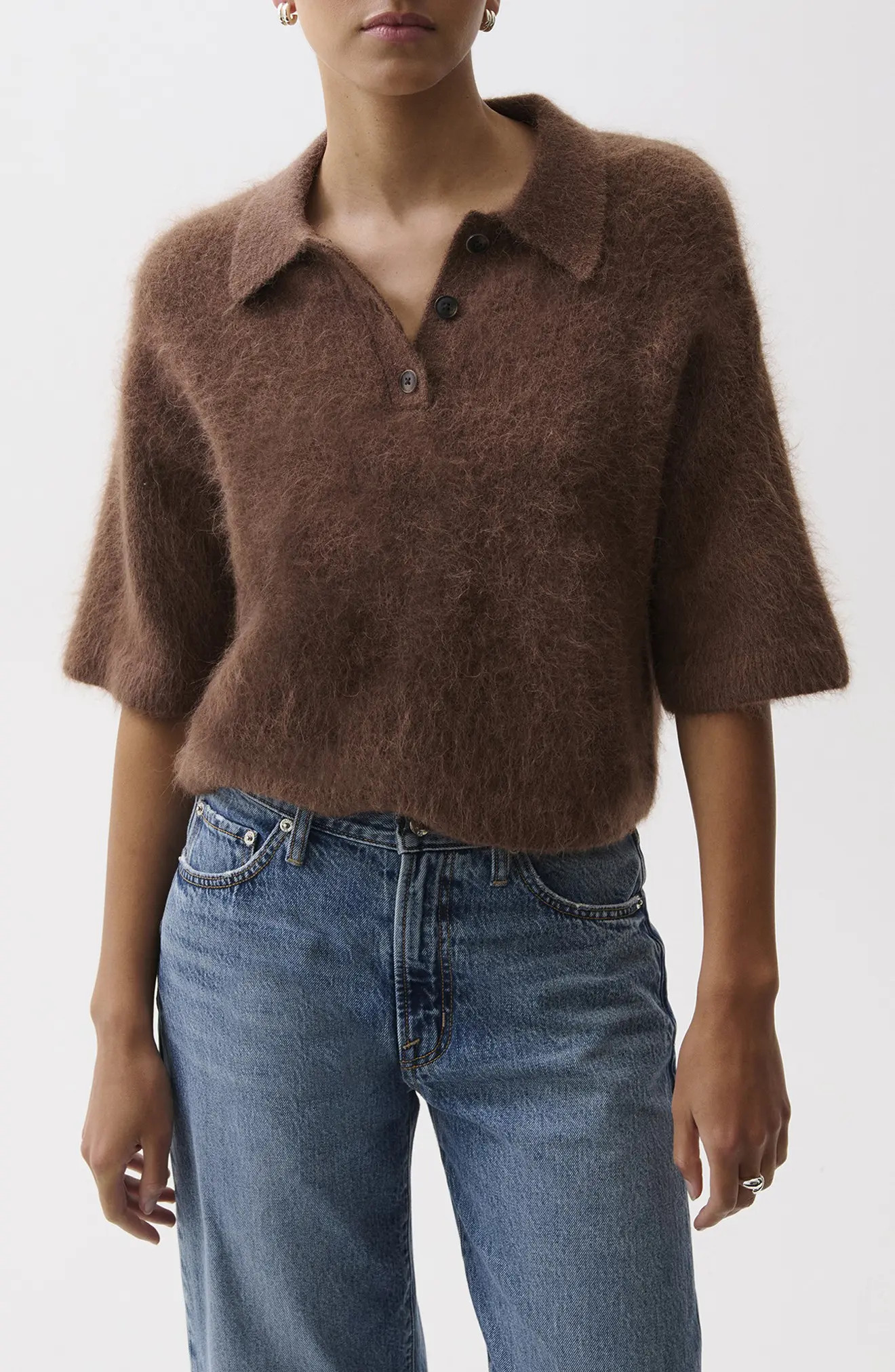 Pistola Nadya Short Sleeve Polo Sweater (Women) | Nordstrom | Nordstrom