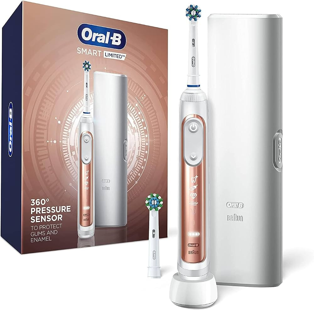 Oral-B Smart Limited Rechargeable Electric Powered Toothbrush, Rose Gold with 2 Brush Heads and T... | Amazon (US)