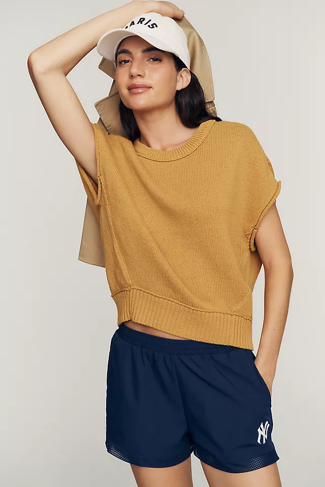 100% Cotton Drop-Shoulder Sweater | Anthropologie (US)