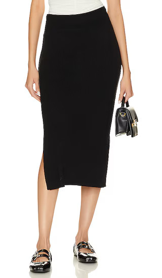 Golden Hour Midi Skirt in Black | Revolve Clothing (Global)