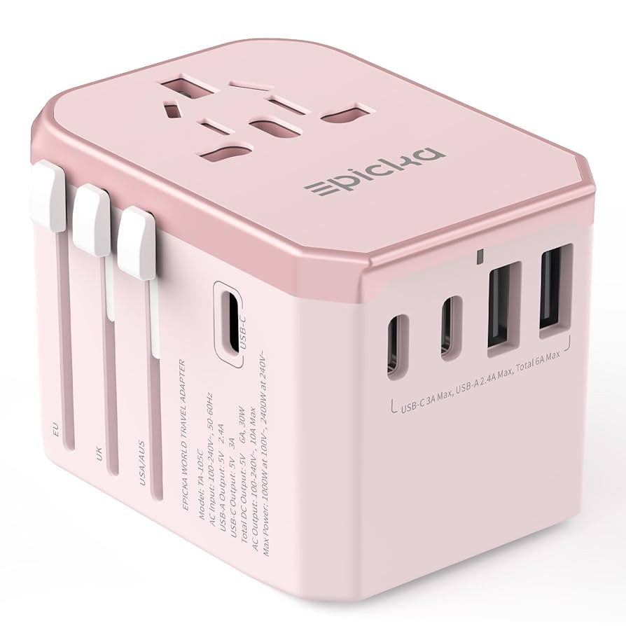 EPICKA Universal Travel Adapter, International Power Plug Adapter with 3 USB-C and 2 USB-A Ports,... | Amazon (US)