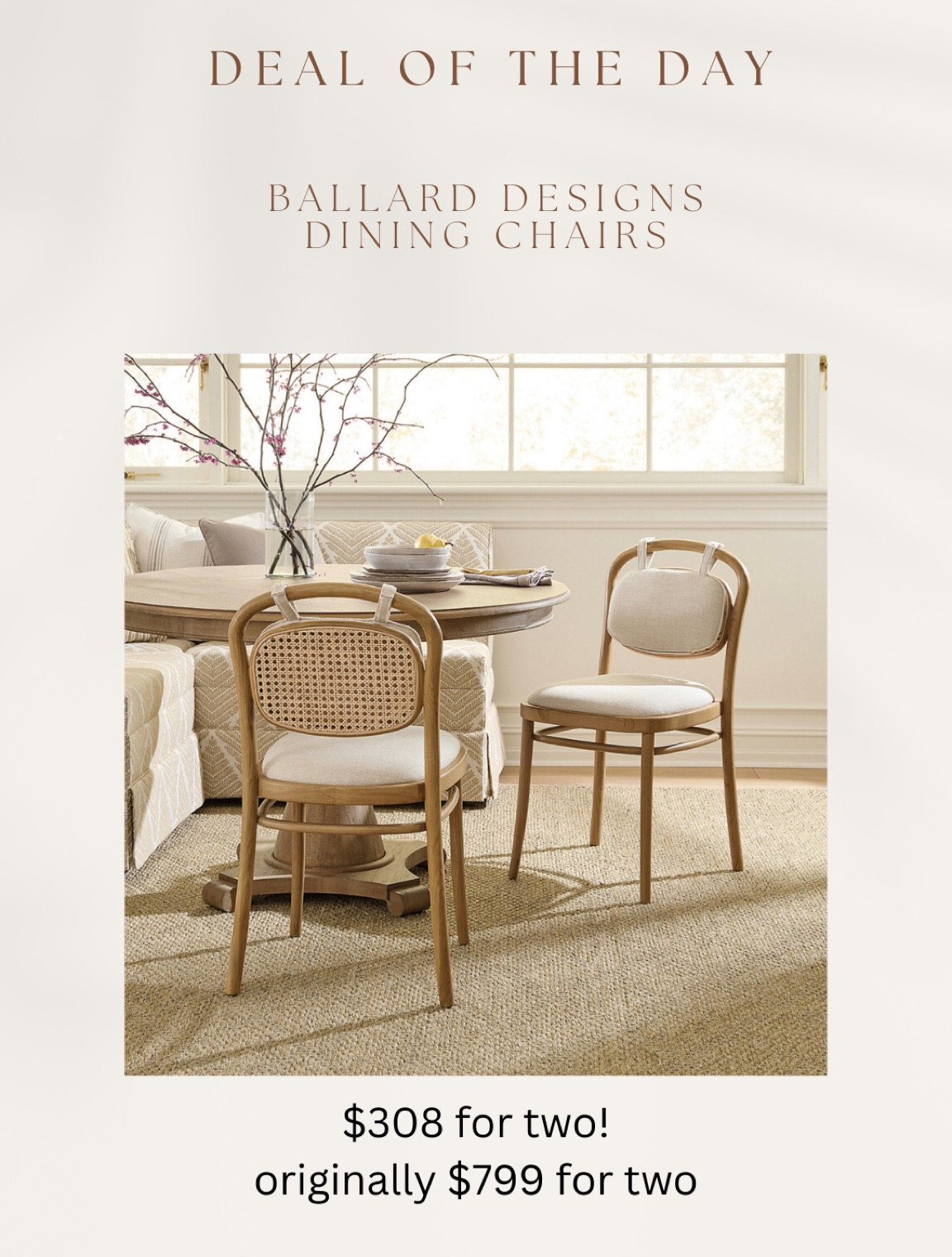 Ballard design dining discount chairs