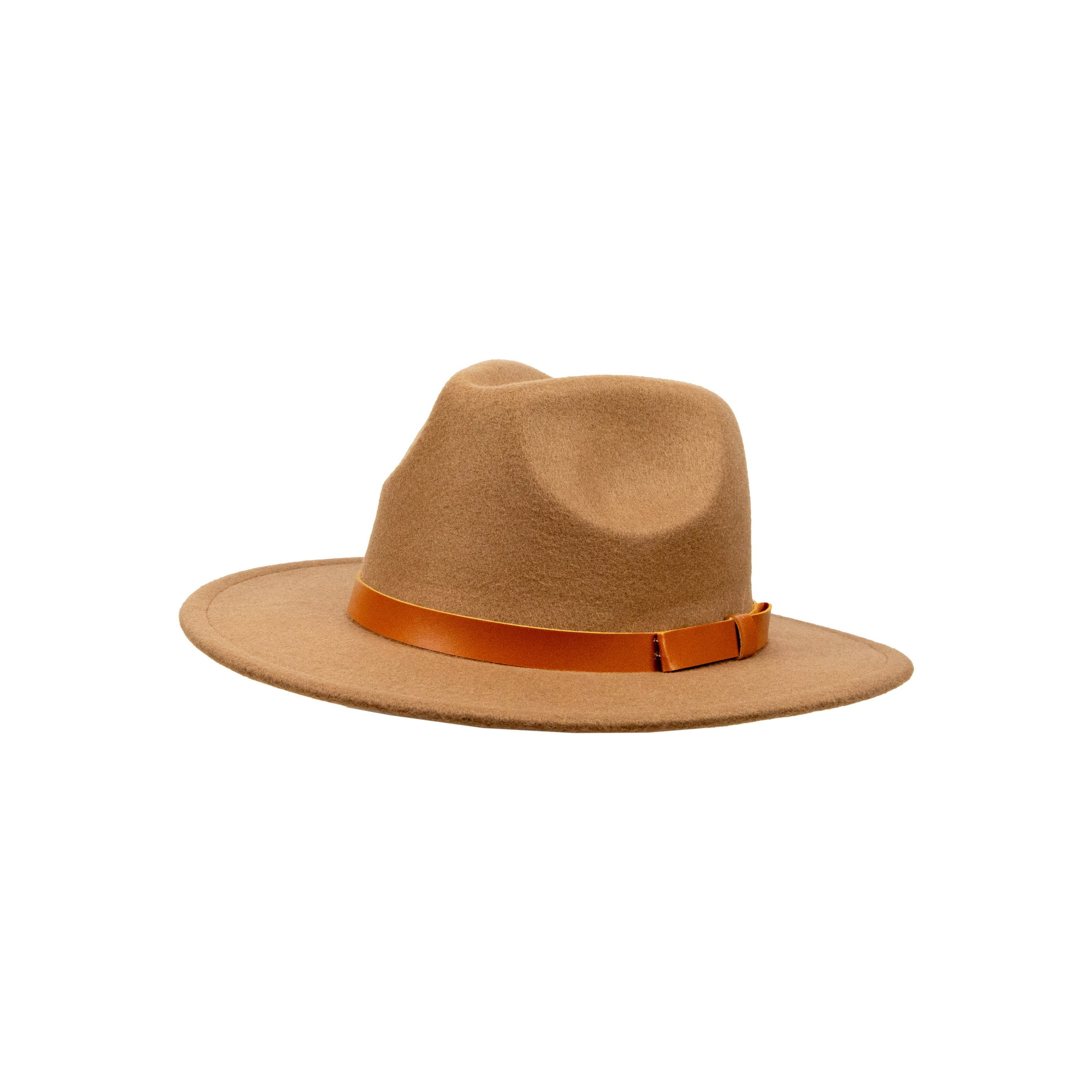 Wonder Nation Girls Panama Style Felt Hat, Tan | Walmart (US)