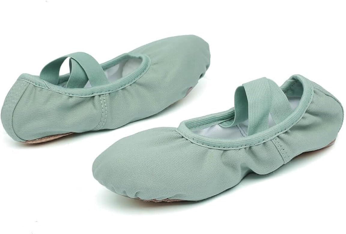 MSMAX Kids Canvas Ballet Shoes Lyrical Shoes Dancing Flats (Toddler/Little Kid/Big Kid) | Amazon (US)