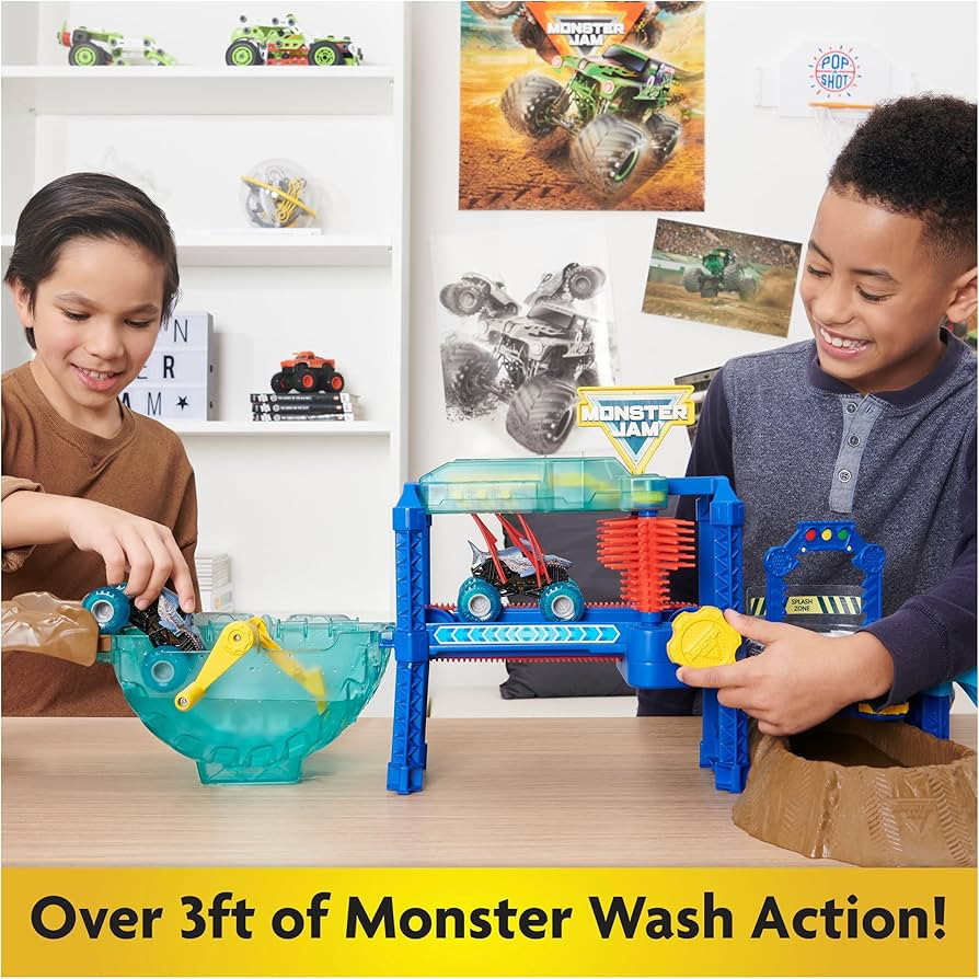 Monster Jam, Megalodon Monster Wash, Includes Color-Changing Megalodon Monster Truck, Interactive... | Amazon (US)