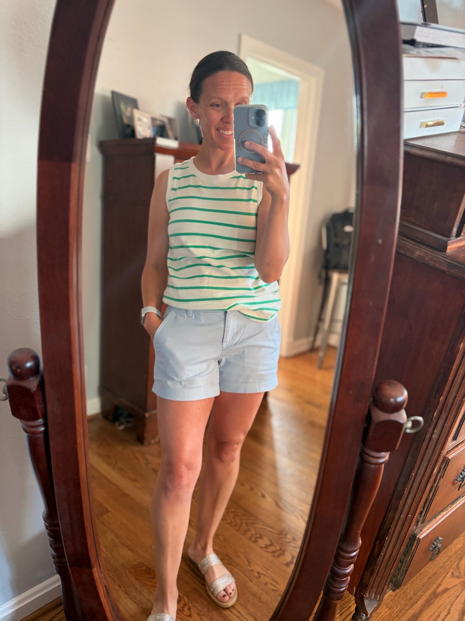 Summer outfit - ON SALE- the length of these 3.5” shorts is great, I also grabbed them in white, and the tops are a bit thicker than a typical tank, which I really like.  


#LTKSaleAlert #vacationoutfit #summer #salefinds #budgetfriendly #tanktop #chinoshorts @jcrew jcrew

#LTKSeasonal #LTKU #LTKOver40