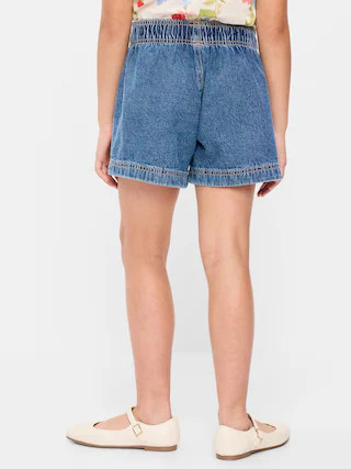 High-Waisted Pull-On Jean Shorts for Girls | Old Navy (CA)