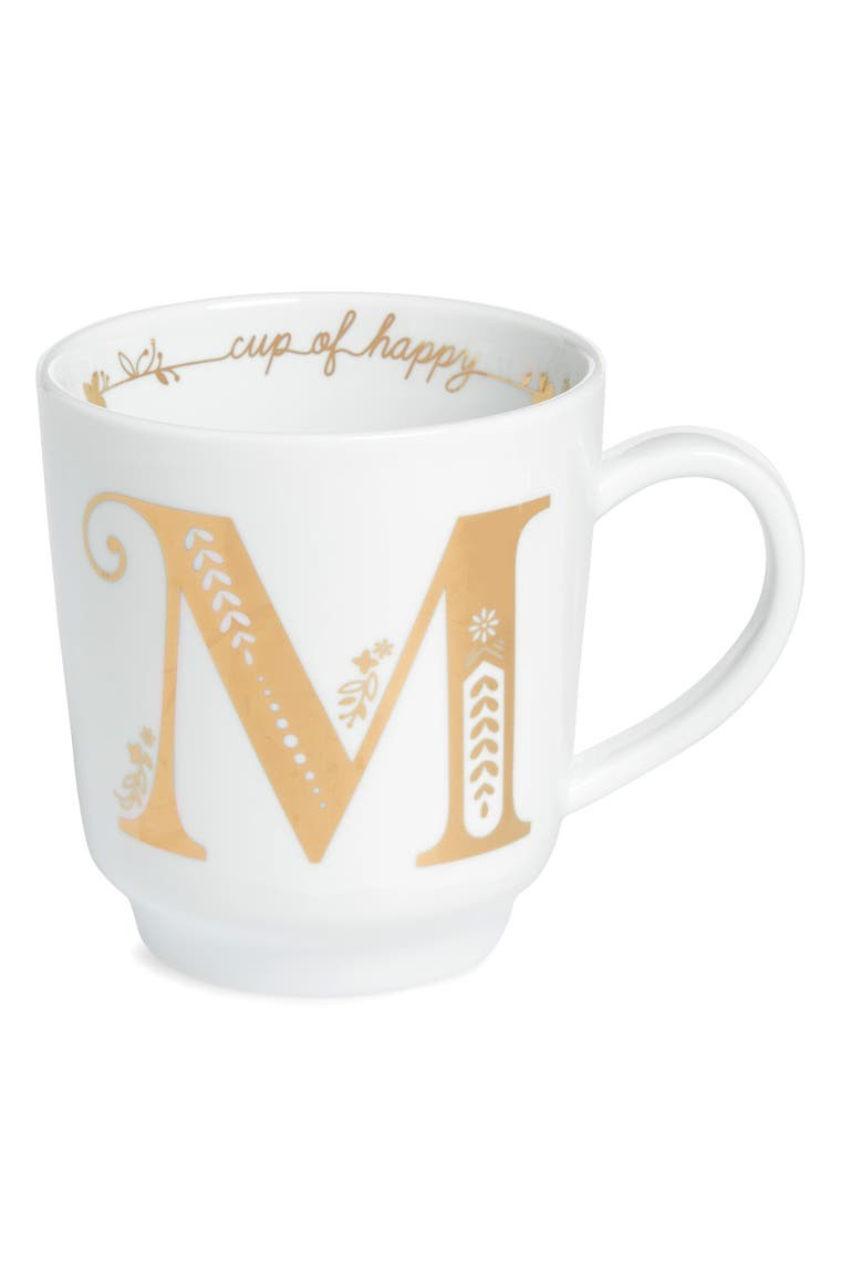 Cup of Happy Glazed Monogram Mug | Nordstrom