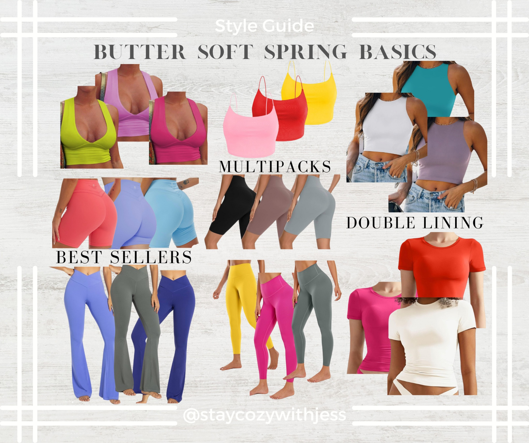 Brighten up your spring and summer wardrobe with these colorful Amazon basics ✨ Shop each style below and follow the link for SO many more colors options. 

Stay cozy 🤍,
- Jess 💋

P.s. Visit my profile to see the Reoria high neck cropped tops on 😘


Double lined tops, crop tops, spring basics, butter soft tops, spring outfits, spring shorts, biker shorts, spring top, Amazon fashion, fashion finds, Amazon leggings, basic tops, halter tops, Amazon basics, basic tee, Fashion, outfit, outfit ideas, spring outfit, clothes, fashion outfits, spring outfits

#LTKstyletip #LTKfindsunder50 #LTKmidsize