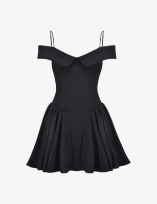 Elida off-the-shoulder woven mini dress | Selfridges