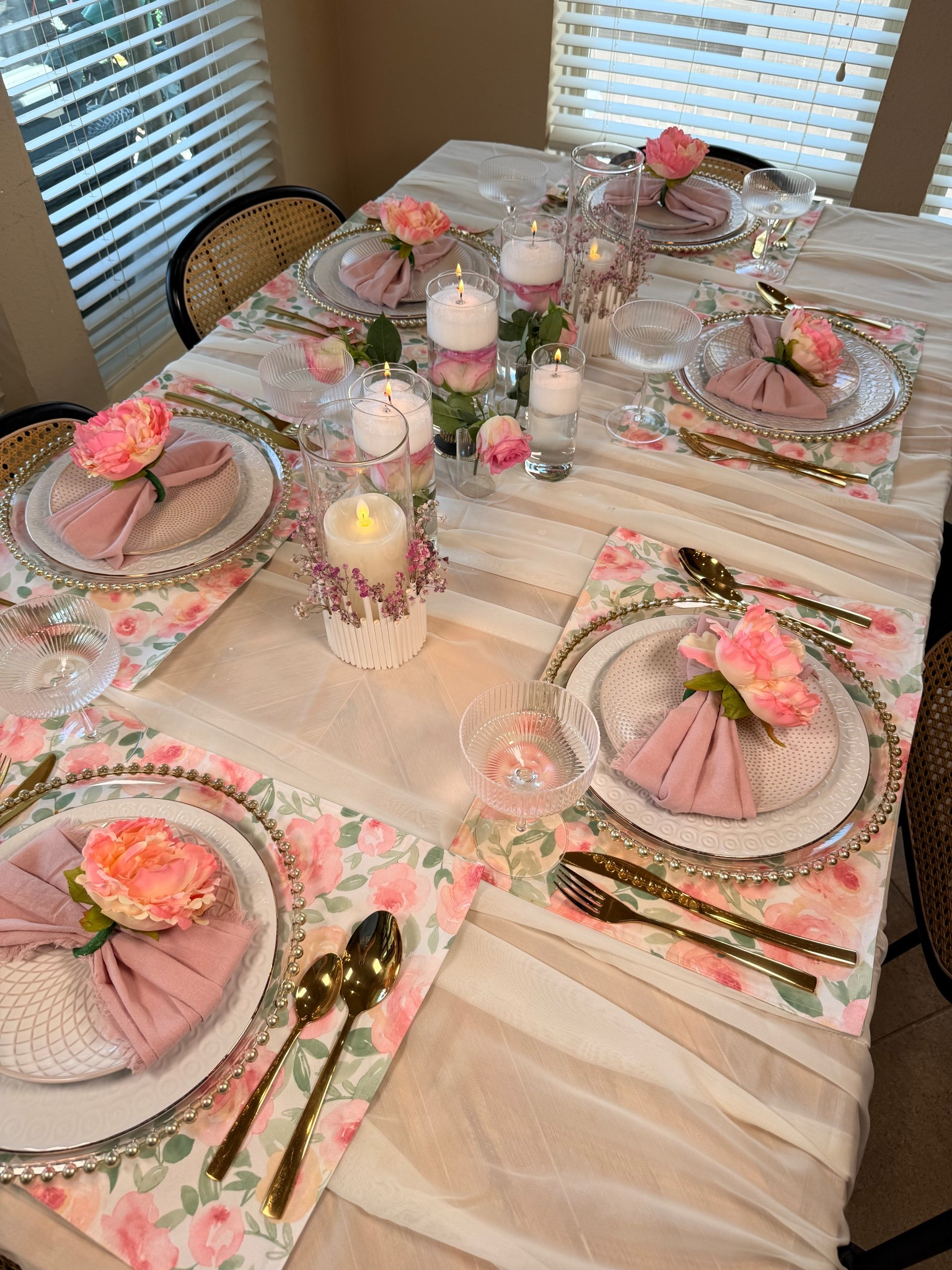 Galentine's Table setting. The faux flowers are perfect for your next get together. 

#LTKValentine #LTKHome #LTKSeasonal